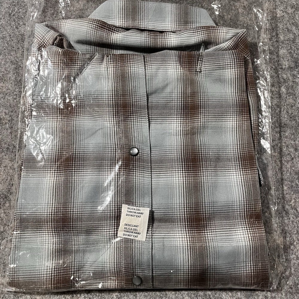 Dixxon Flannel Dawn Patrol LE Shirt Mens XS Blue Brown Plaid Pearl Snap NWT - Picture 3 of 6